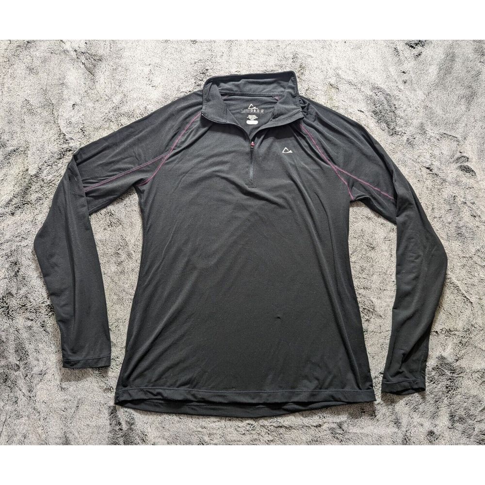 Paradox Long Sleeve 1/4 Zip Shirt Women's Size Large Black